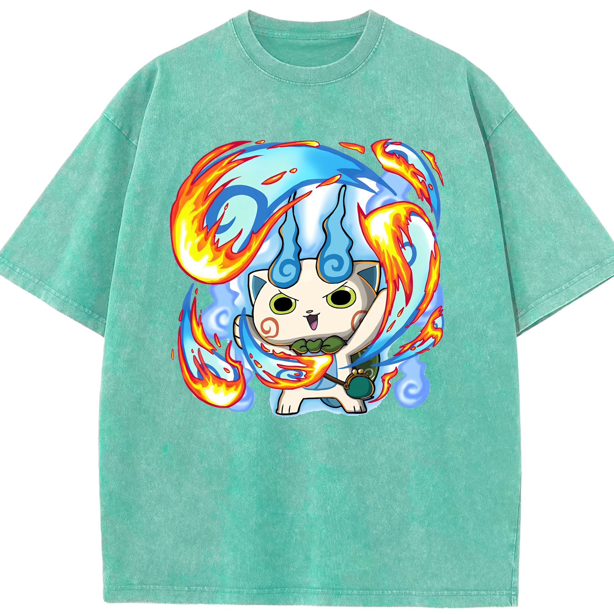 （画像用） 妖怪ウォッチ Yo-kai Watch 綿100% ヴィンテージ風 半袖Tシャツ（フロントプリント）